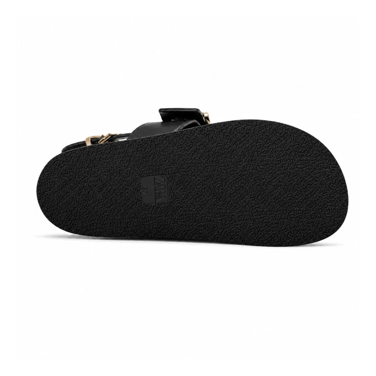 ZARA Flat Slider with Buckles Sandals Women 1615-012 - BLK