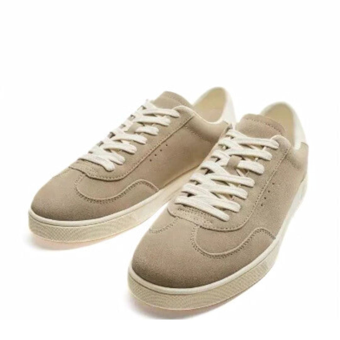 ZARA Flate Suede Sneakers 2214-320-BEG