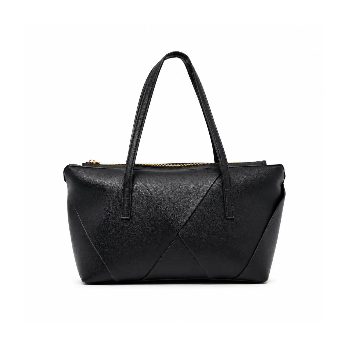 ZARA Geometric Tote Hobo Shoulder Bag Women - BLK - Black