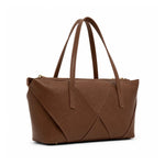 ZARA Geometric Tote Hobo Shoulder Bag Women - BRN - Brown