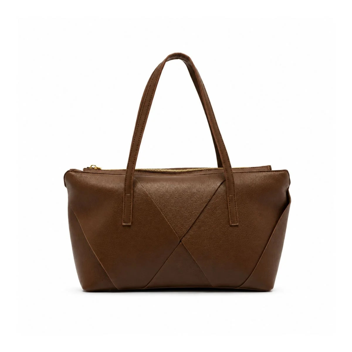ZARA Geometric Tote Hobo Shoulder Bag Women - BRN - Brown