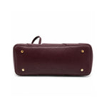 ZARA Geometric Tote Hobo Shoulder Bag Women - BUR - Burgundy