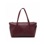ZARA Geometric Tote Hobo Shoulder Bag Women - BUR - Burgundy