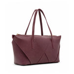 ZARA Geometric Tote Hobo Shoulder Bag Women - BUR - Burgundy