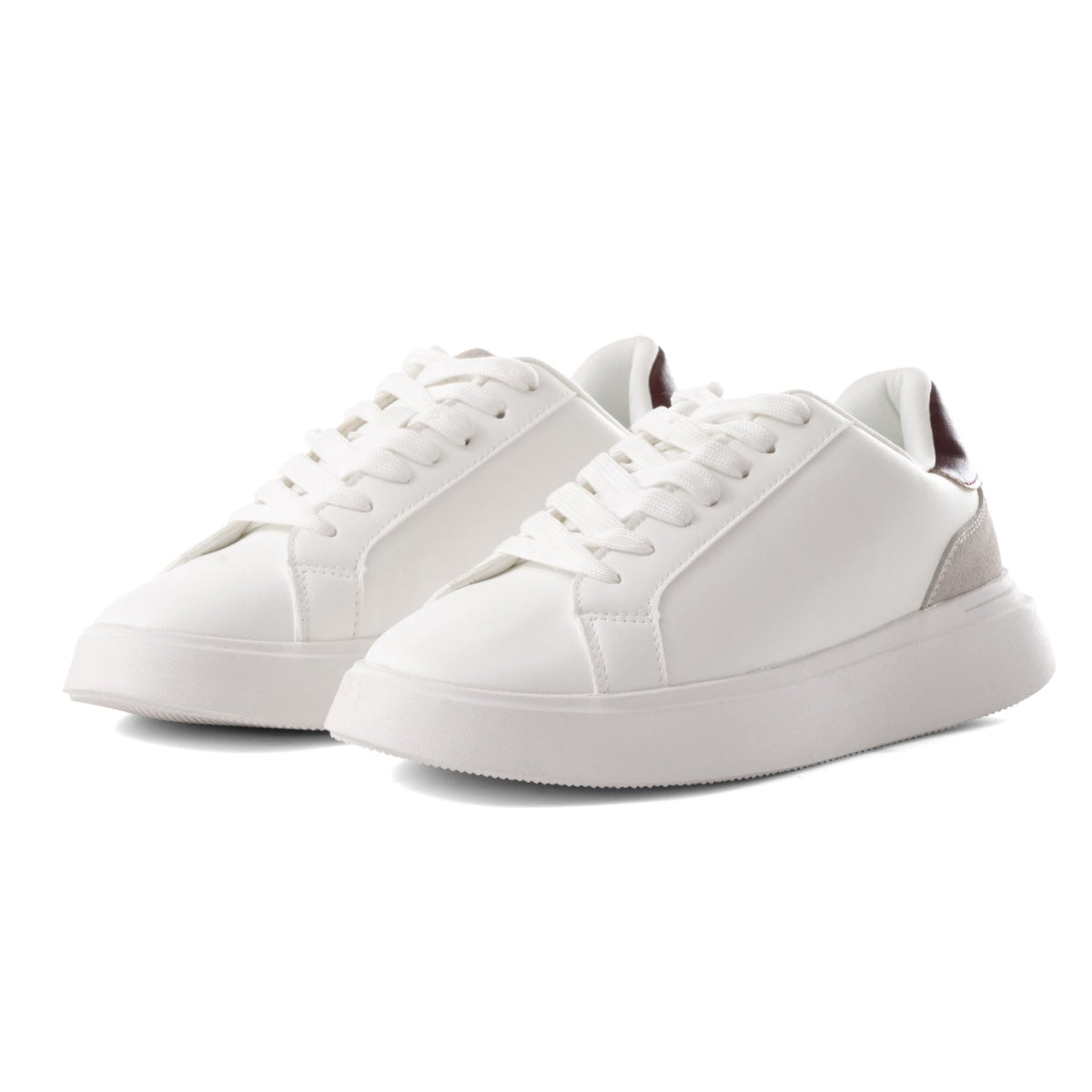 ZARA HEEL DETAIL SNEAKERS -WHT