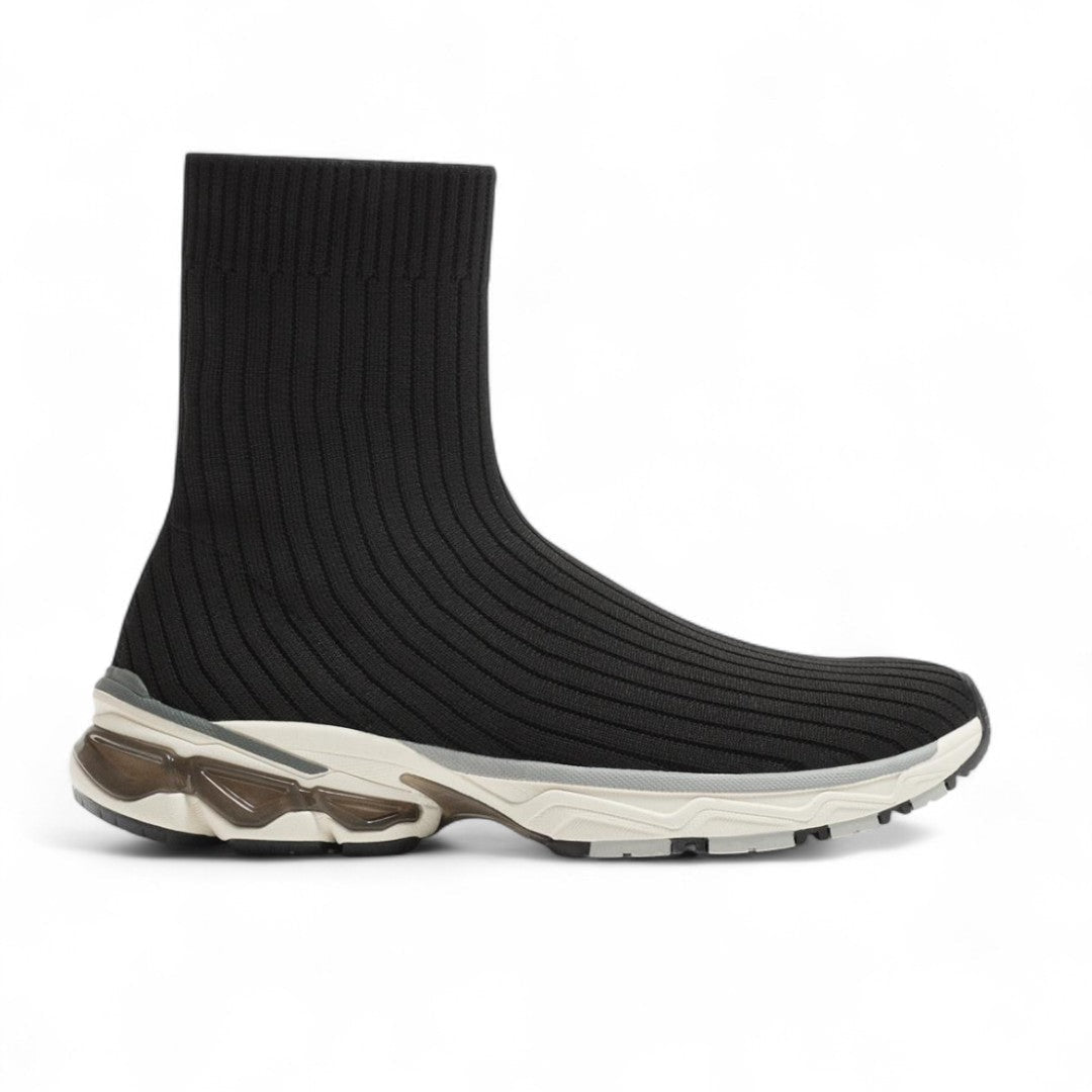 ZARA KNITTED HIGH-TOP TRAINERS 2108-520-BLK - Black / 38
