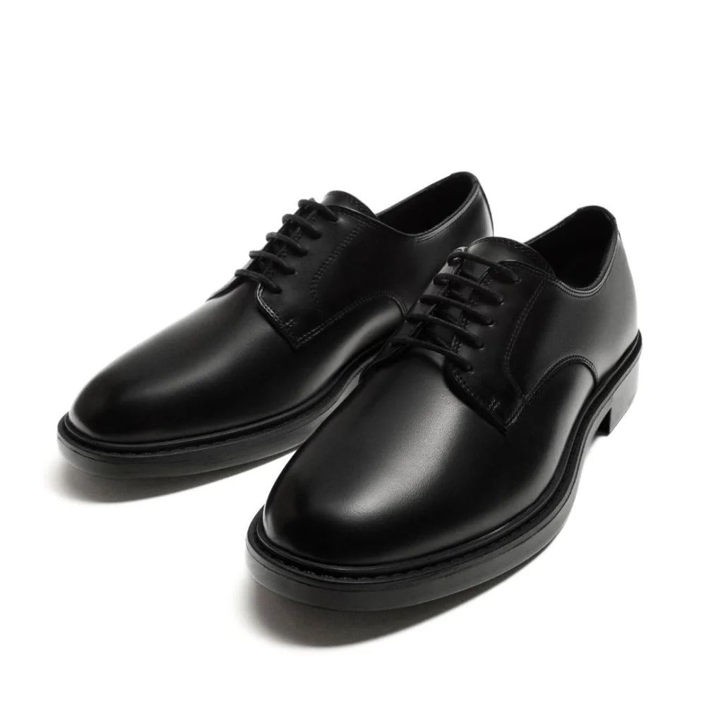 ZARA Lace Up Oxford 2402-420-800-BLK - Black / 45