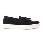 ZARA Leather Moccasin With Tassels 2206-120-BLK - Black / 40