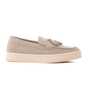 ZARA Leather Moccasin With Tassels 2206-120-GRY - Gray / 40