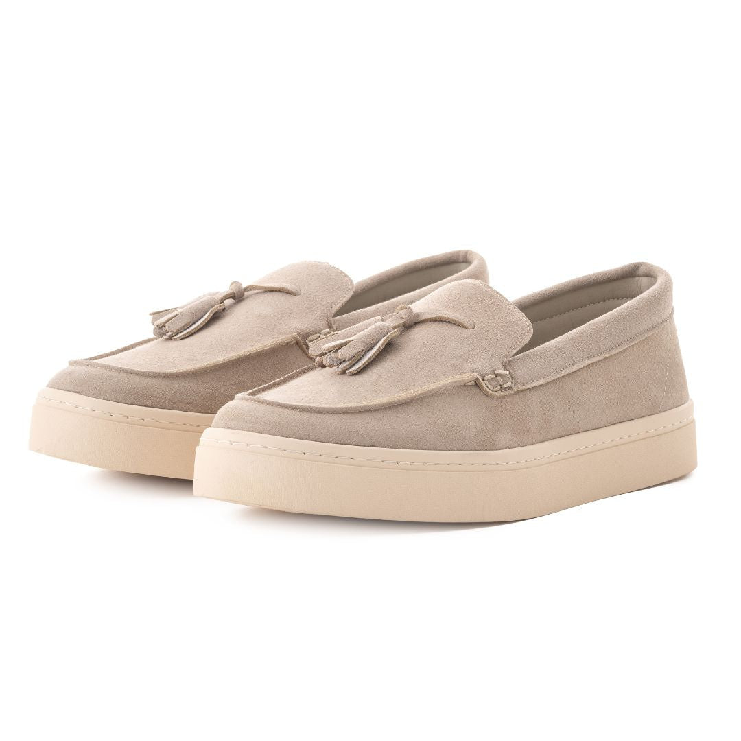 ZARA Leather Moccasin With Tassels 2206-120-GRY
