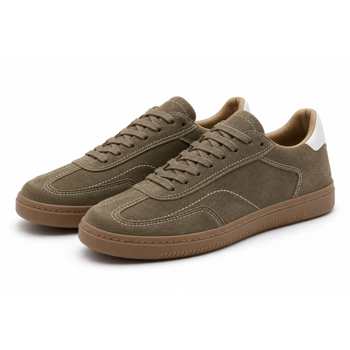 ZARA Leather Sneakers Men 2288-520-120 - Olive / 40