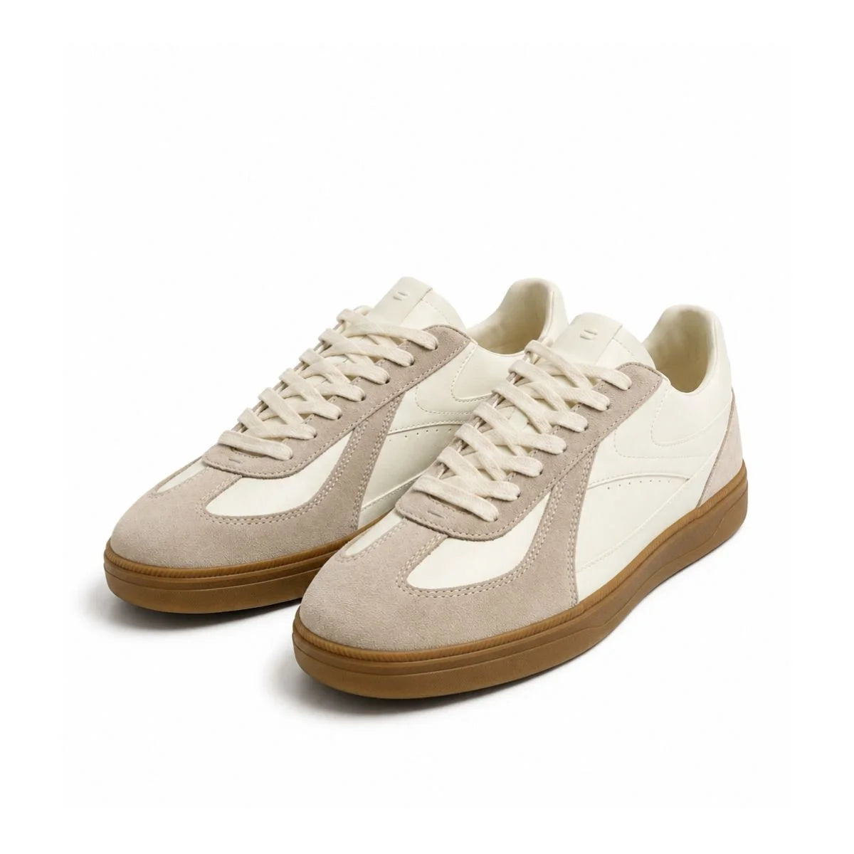 ZARA Leather Sneakers Men 2289-620-001 - Beige / 40
