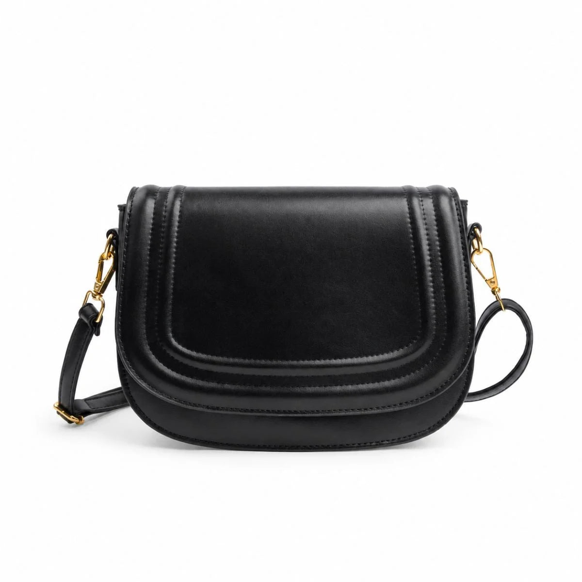 ZARA Long crossbody strap with canvas fabric Women - BLK - Black
