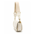ZARA Long crossbody strap with canvas fabric Women - CRM - Cream