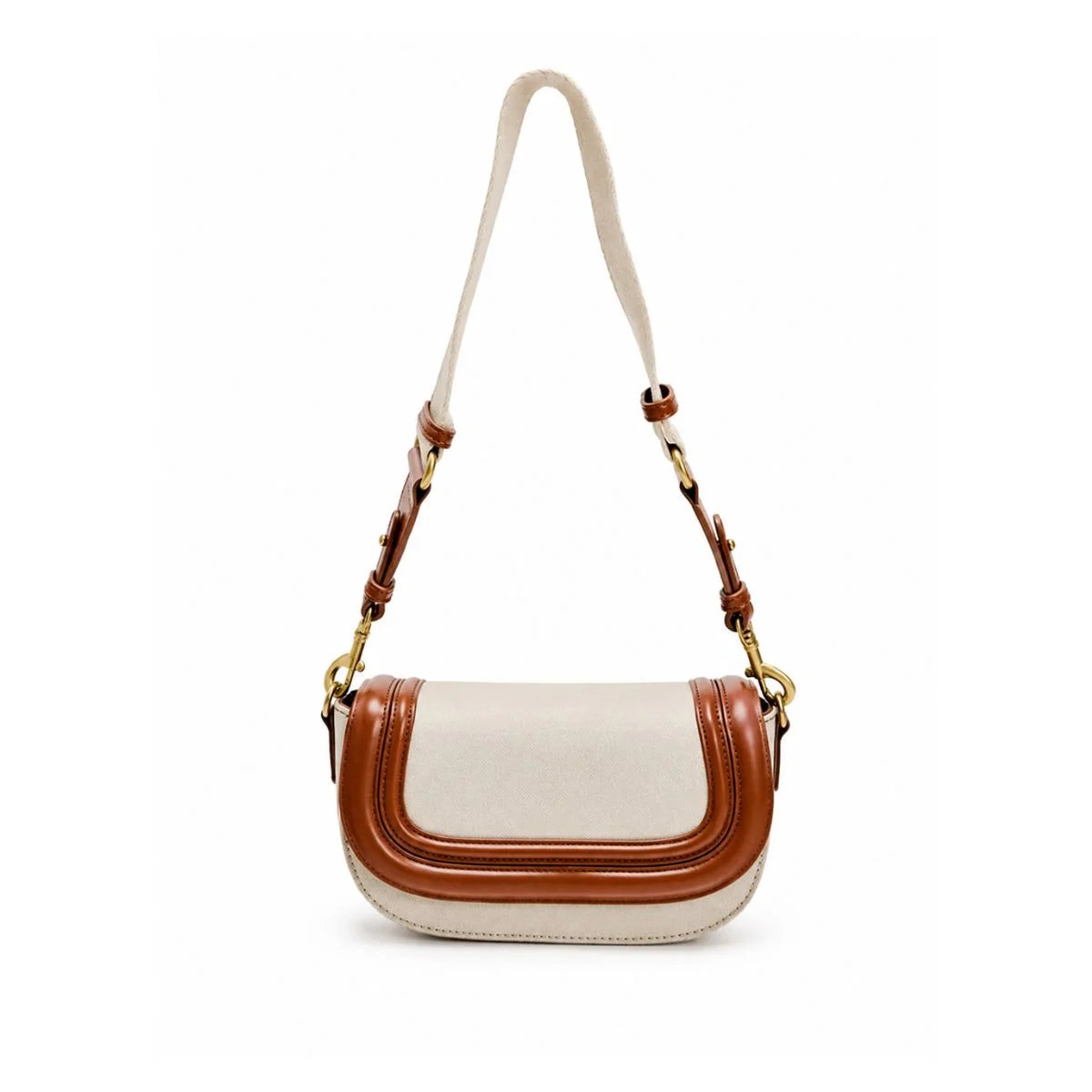 ZARA Long crossbody strap with canvas fabric Women - CRMTAN - Cream-Tan