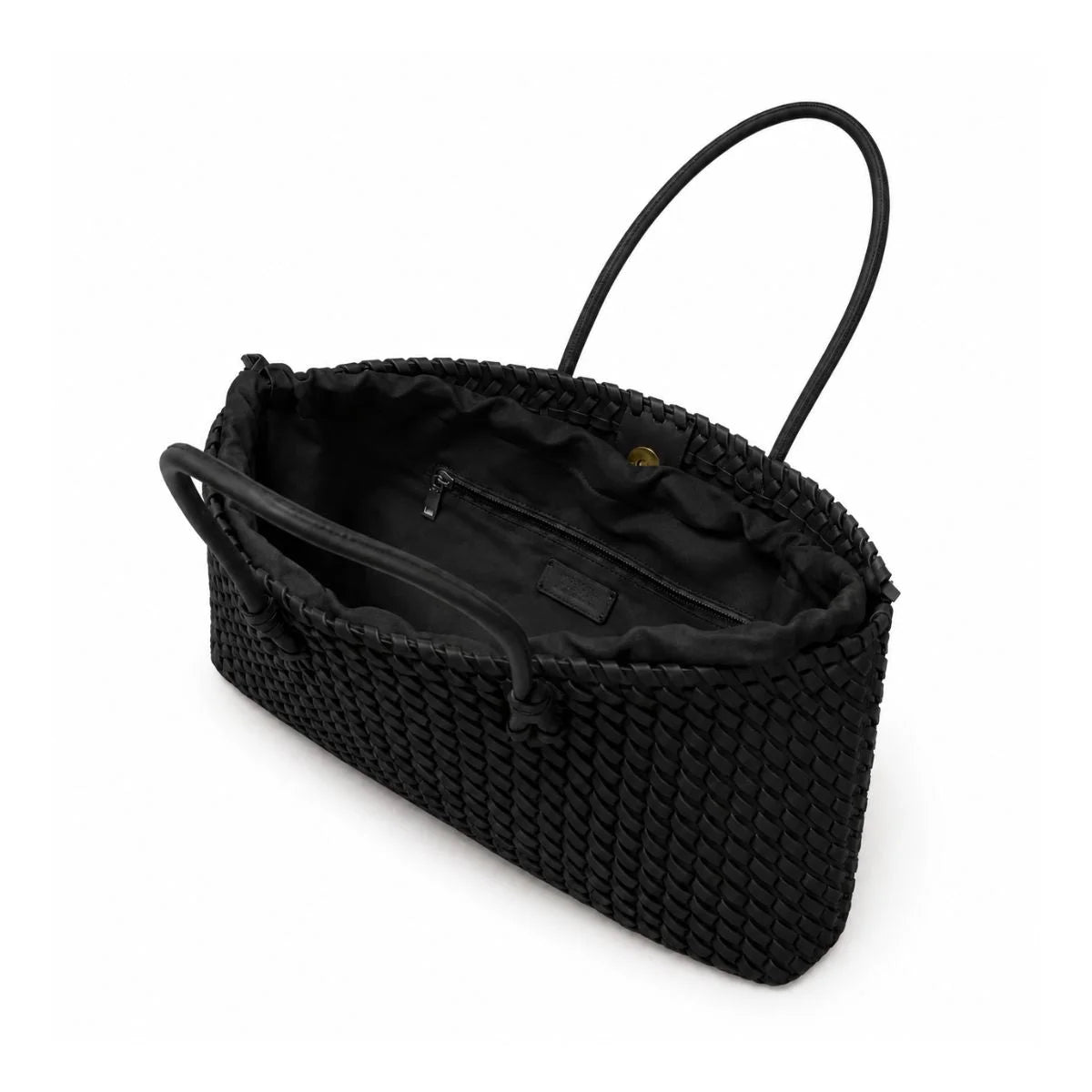 ZARA Long Twisted Tote Shoulder Bag Women - BLK - Black