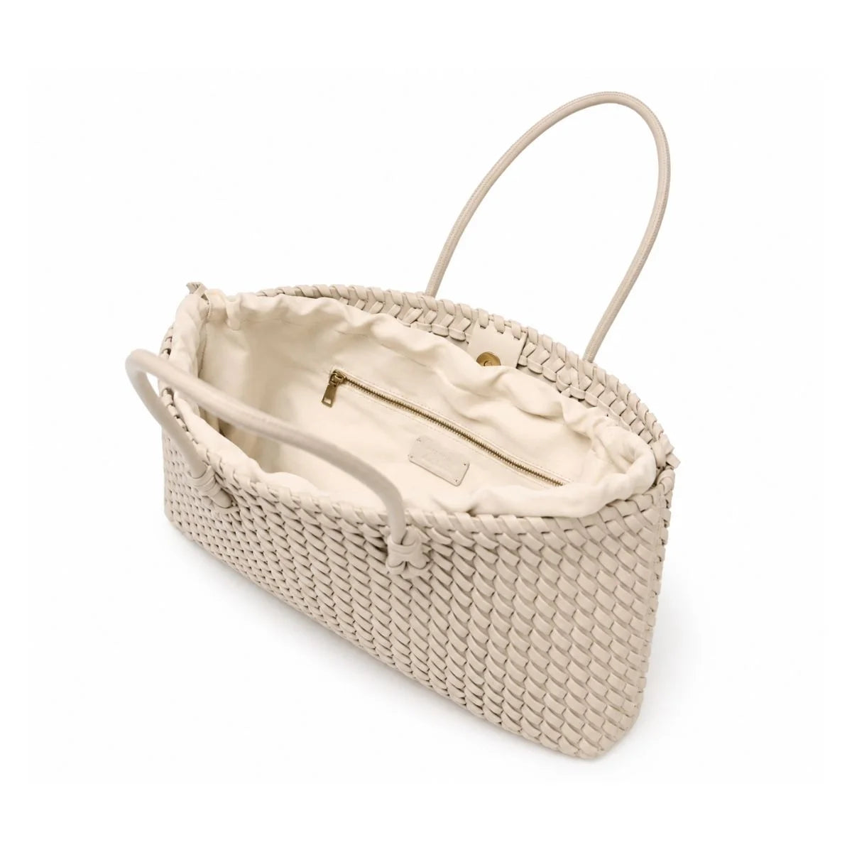 ZARA Long Twisted Tote Shoulder Bag Women - CRM - Cream