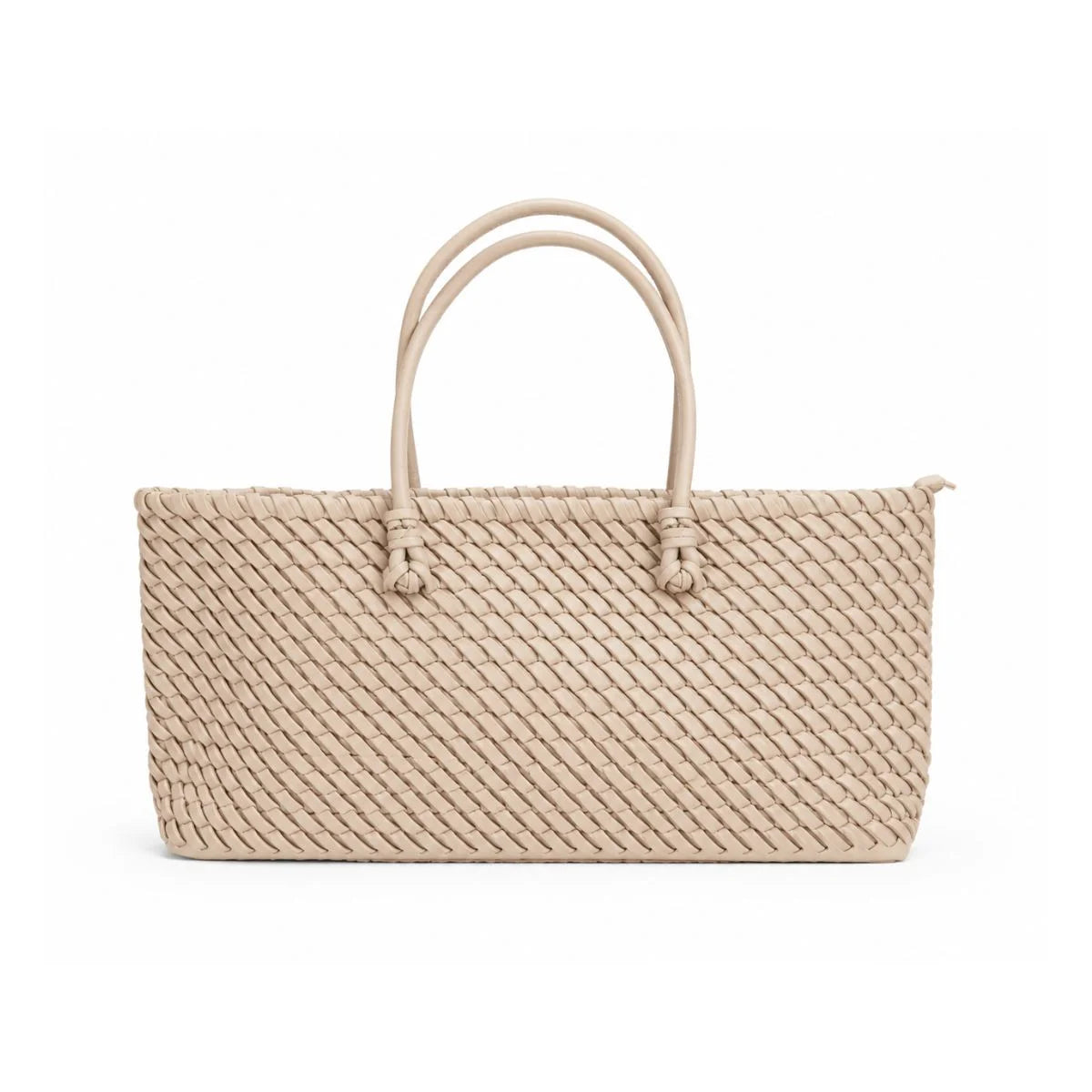 ZARA Long Twisted Tote Shoulder Bag Women - CRM - Cream