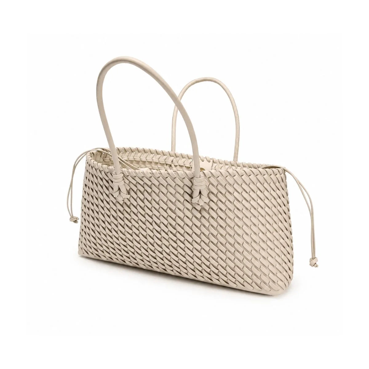 ZARA Long Twisted Tote Shoulder Bag Women - CRM - Cream