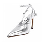 ZARA METALLIC-EFFECT SLINGBACK Sandals Women - SLV