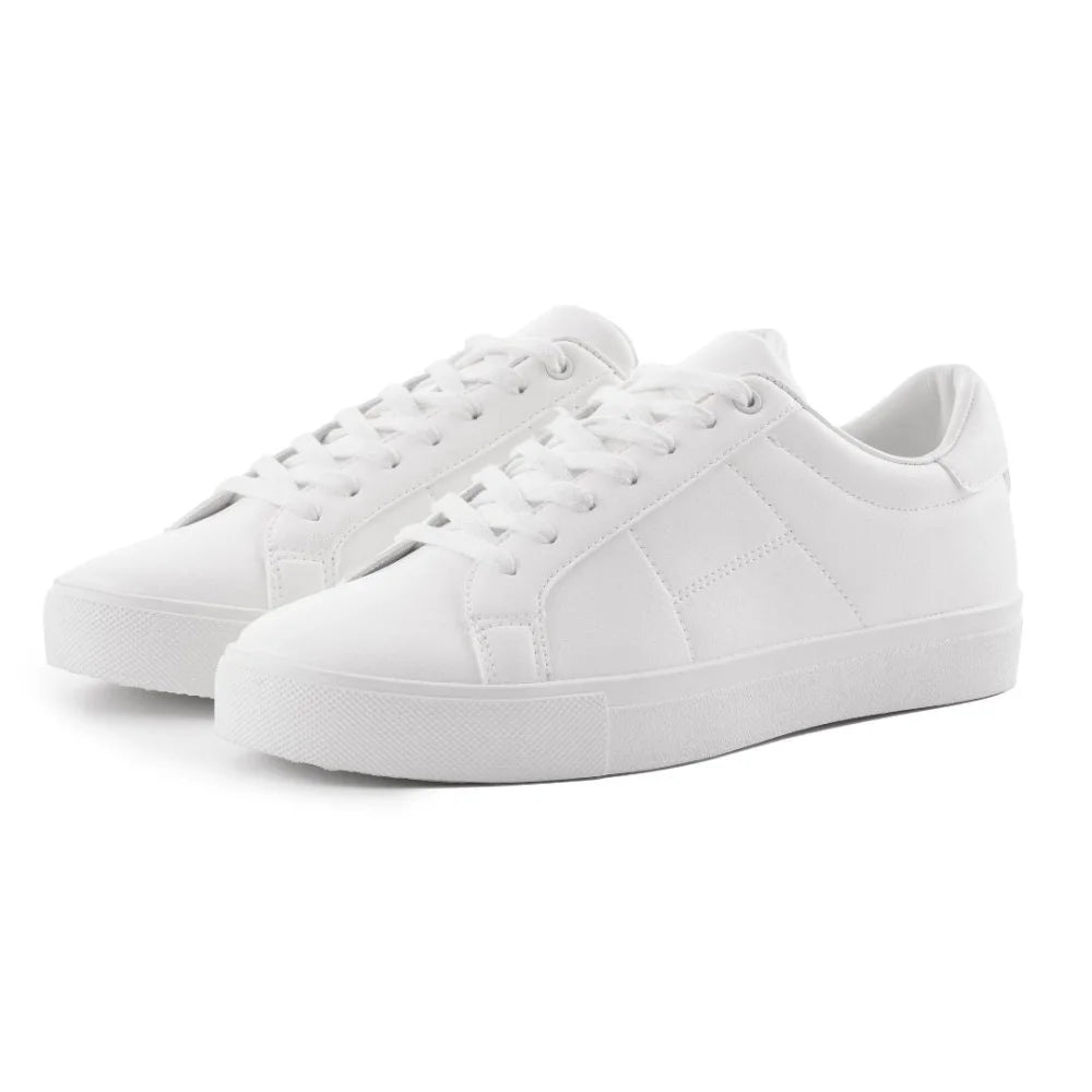 ZARA MINIMALIST TOPSTITCHED SNEAKERS - BONWHT - Bone White / 40