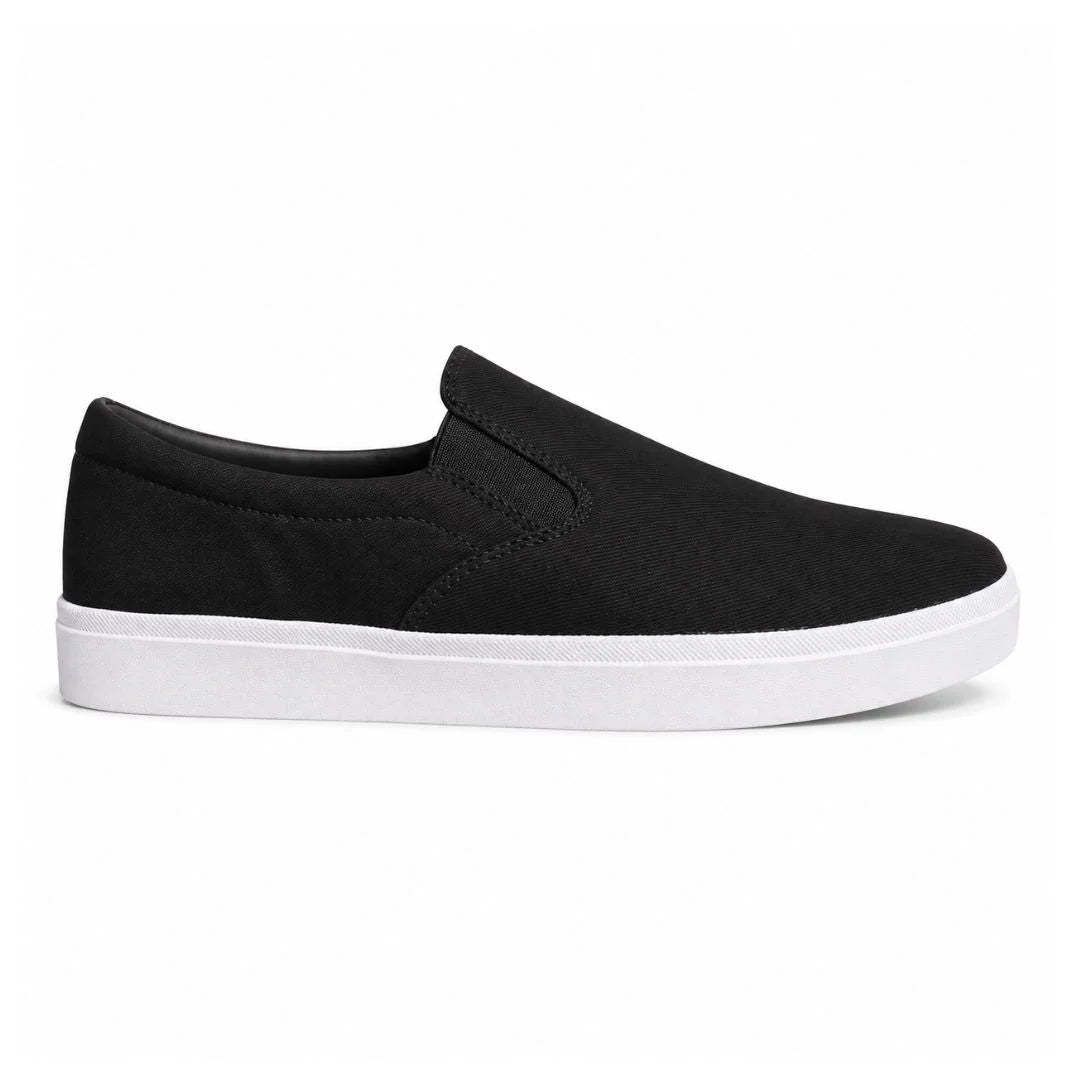 ZARA Monochrome Basic Slip-On Sneakers 2207-320-BLK - Black / 40