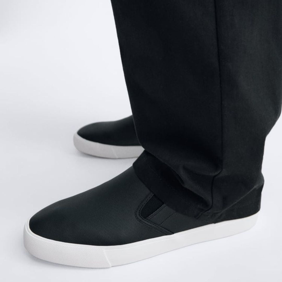 ZARA Monochrome Basic Slip On Sneakers 2207 320 BLK