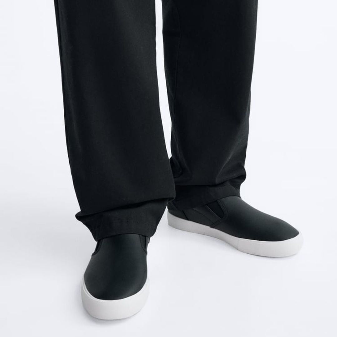 ZARA Monochrome Basic Slip On Sneakers 2207 320 BLK