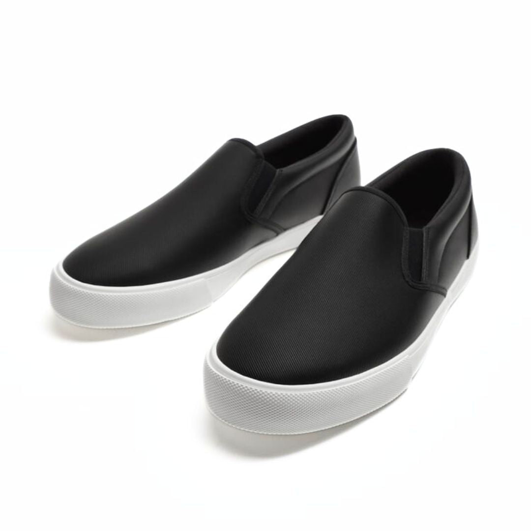 ZARA Monochrome Basic Slip On Sneakers 2207 320 BLK