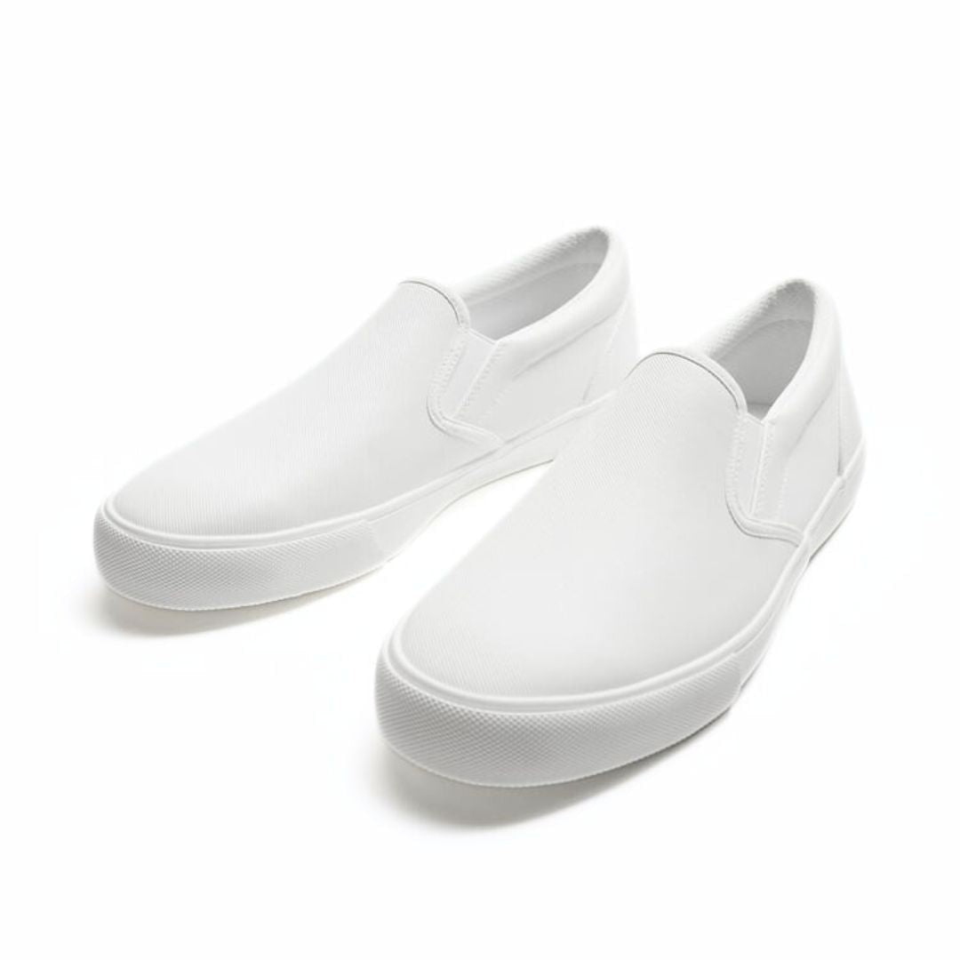 ZARA Monochrome Basic Slip On Sneakers 2207 320 WHT