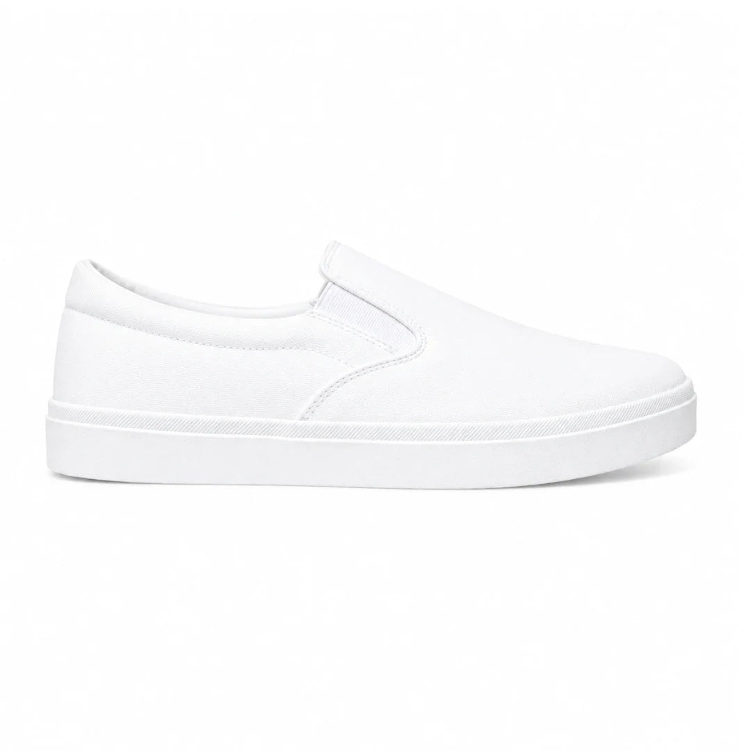 ZARA Monochrome Basic Slip-On Sneakers 2207-320-WHT - White / 40