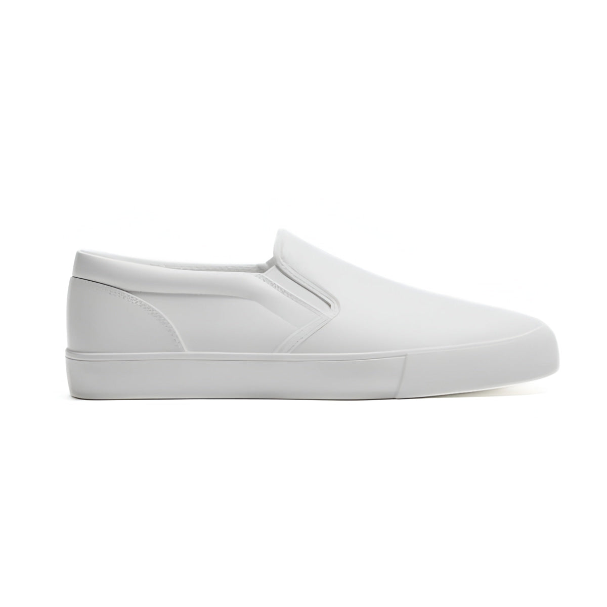 ZARA Monochrome Basic Slip On Sneakers 2207 320 WHT White / 40