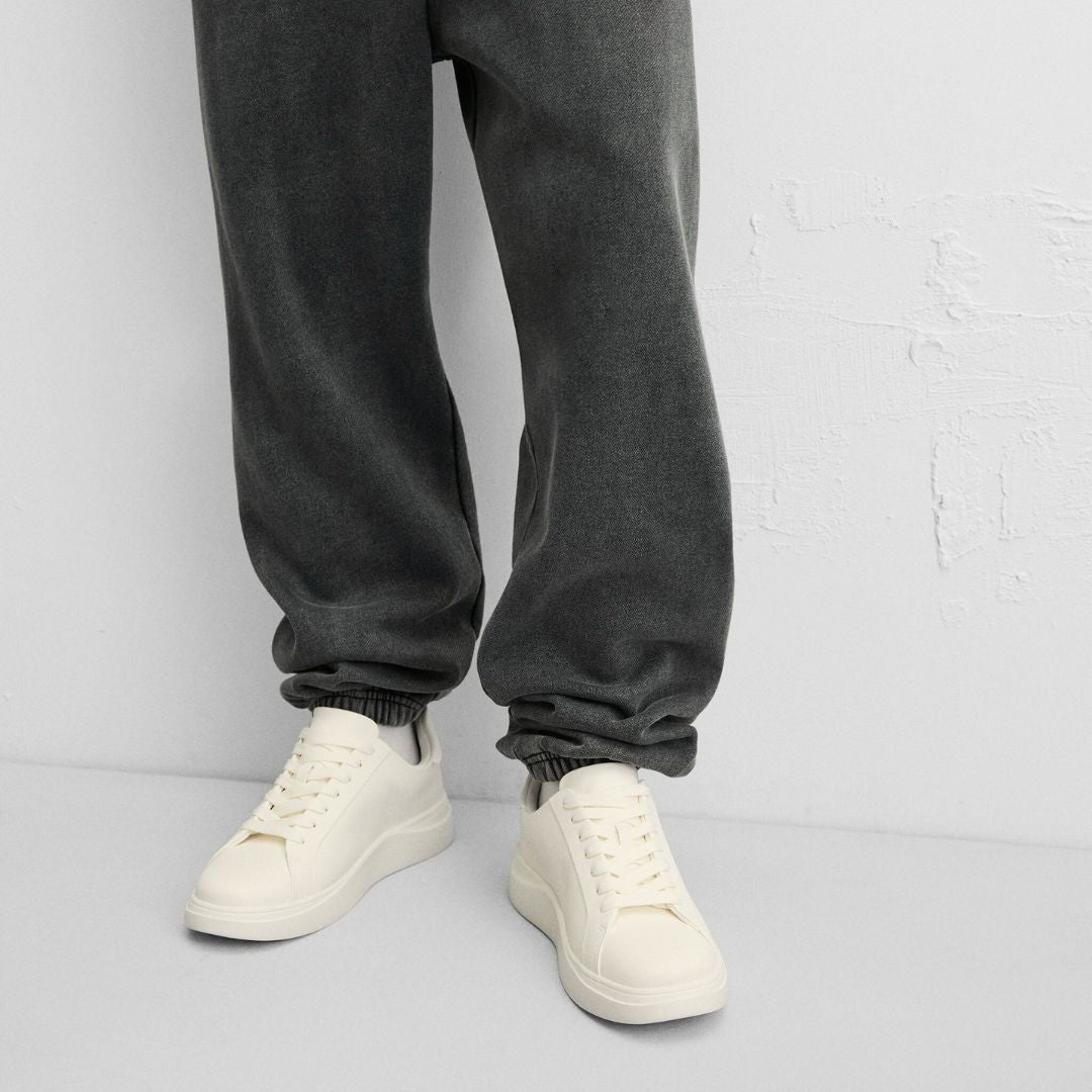 ZARA MONOCHROME CHUNKY SOLE SNEAKERS 2201-520-OFFWHT