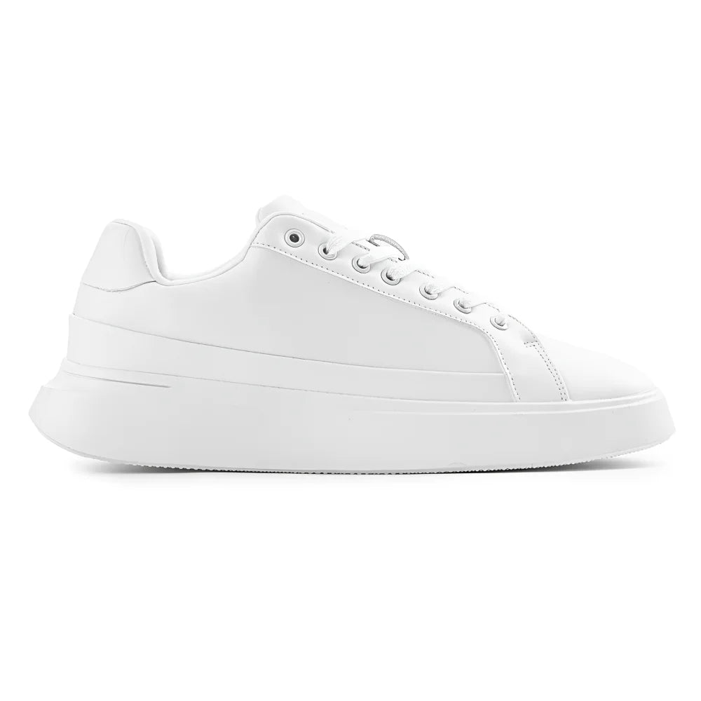 ZARA MONOCHROME CHUNKY SOLE SNEAKERS - WHT