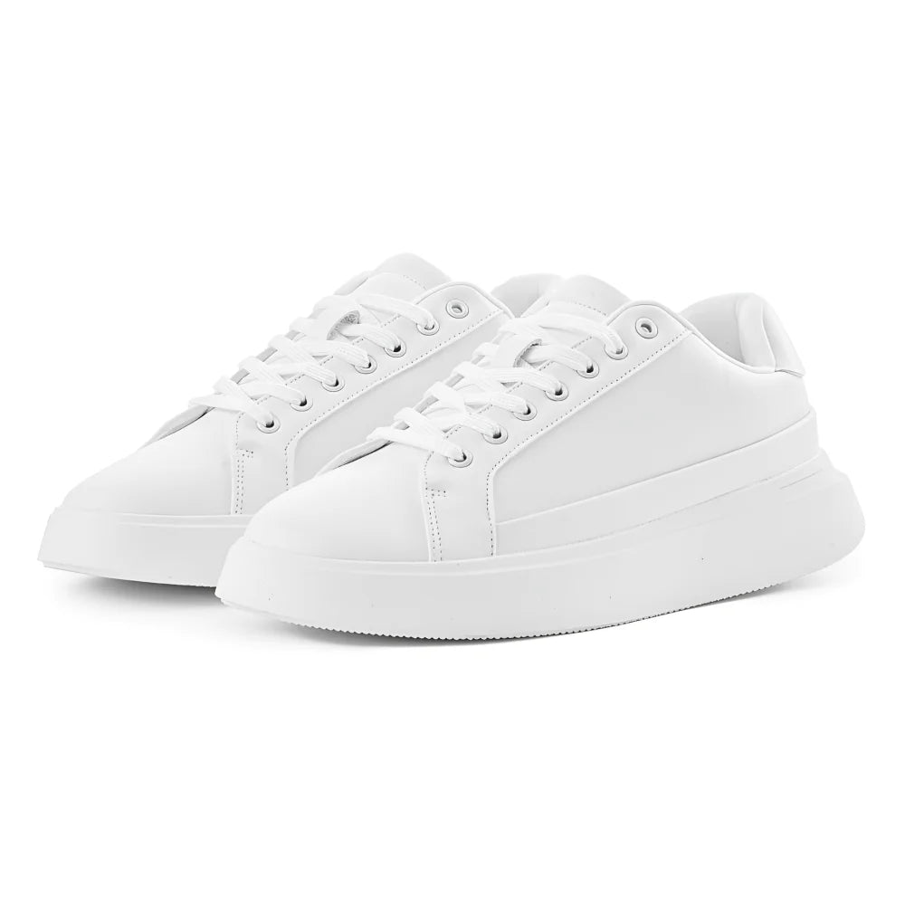 ZARA MONOCHROME CHUNKY SOLE SNEAKERS - WHT - White / 40