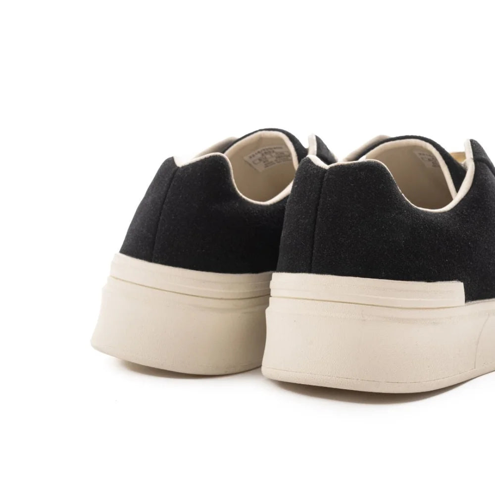 ZARA MONOCHROME SUEDE LEATHER SNEAKERS 2216-320-400-BLK