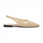ZARA Open-Back Fishnet Ballet Flats Women 6556-201-BEG