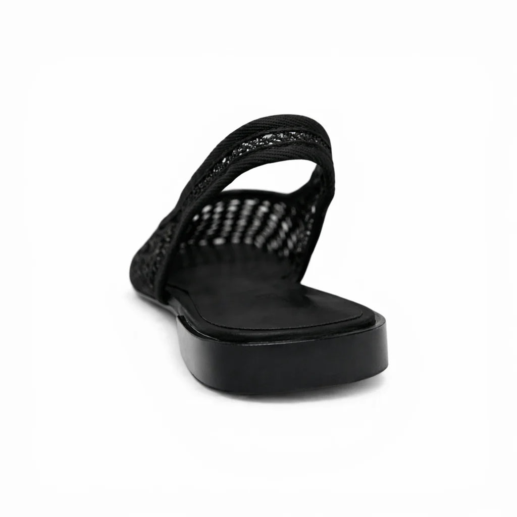 ZARA Open-Back Fishnet Ballet Flats Women 6556-201-BLK