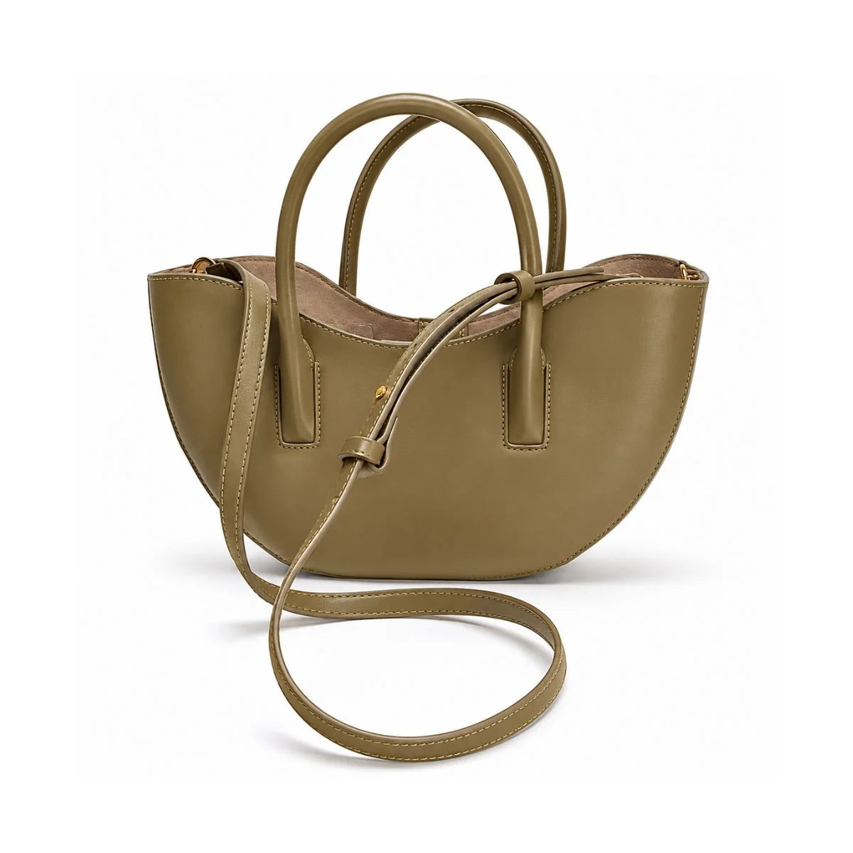 ZARA Oval Mini Tote Bag Handbag Women - OLV - Olive
