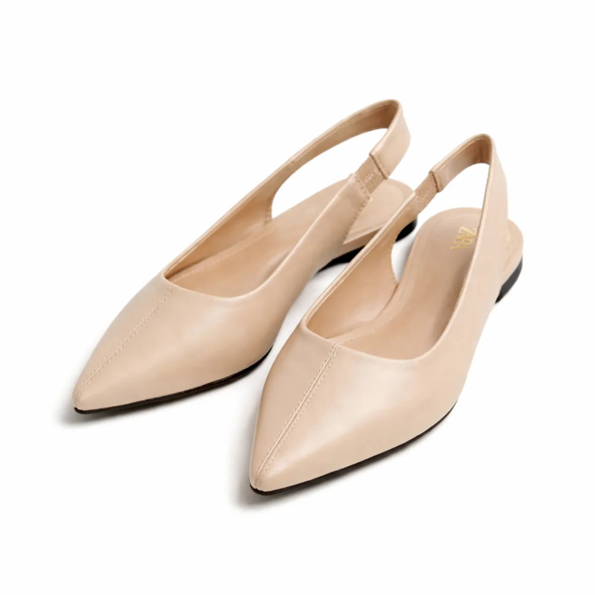 ZARA POINTED BALLET FLATS Sandals Women 923-1 - BEG - Beige / 37