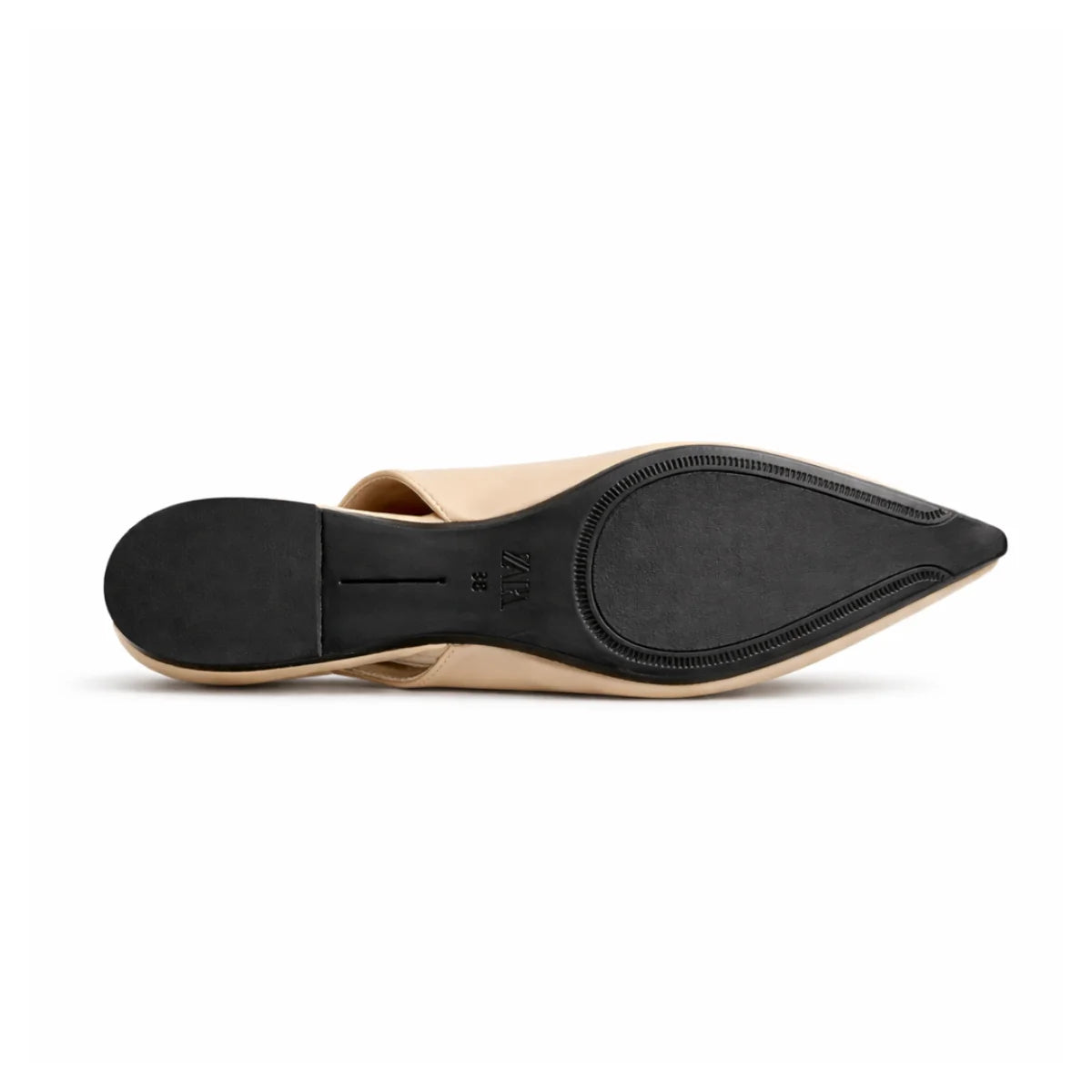 ZARA POINTED BALLET FLATS Sandals Women 923-1 - BEG