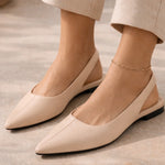 ZARA POINTED BALLET FLATS Sandals Women 923-1 - BEG