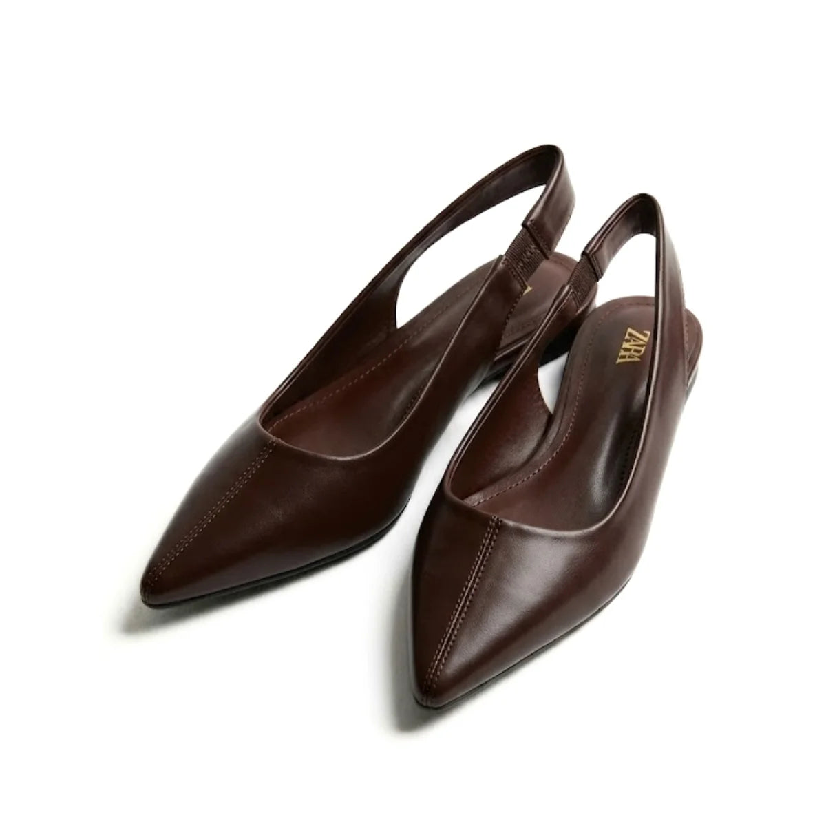 ZARA POINTED BALLET FLATS Sandals Women 923-1 - BRN