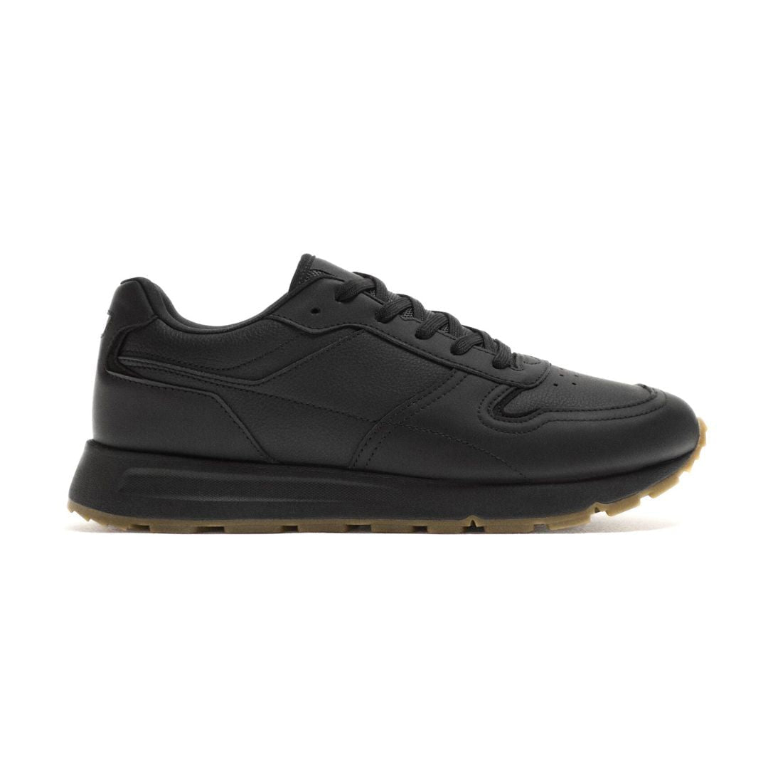 ZARA Retro Leather Trainer Men 2312-520-BLK - Black / 39