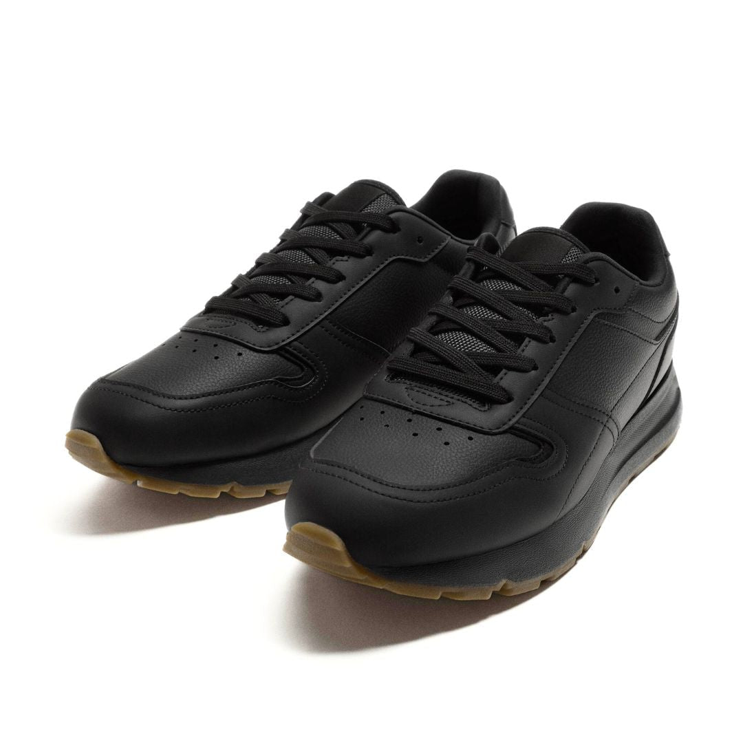 ZARA Retro Leather Trainer Men 2312-520-BLK