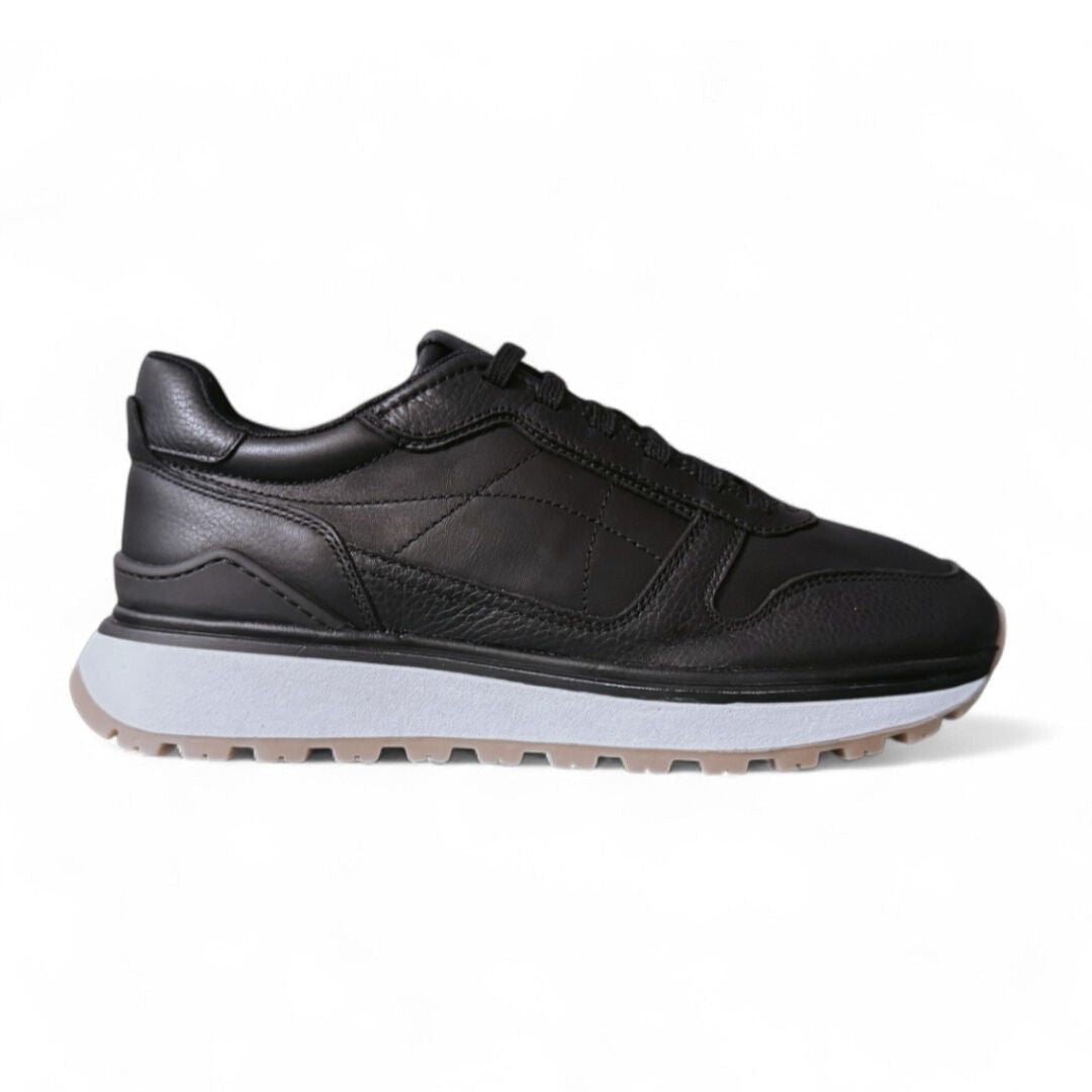 ZARA Retro Leather Trainer Men 2315-920-BLK - Black / 39