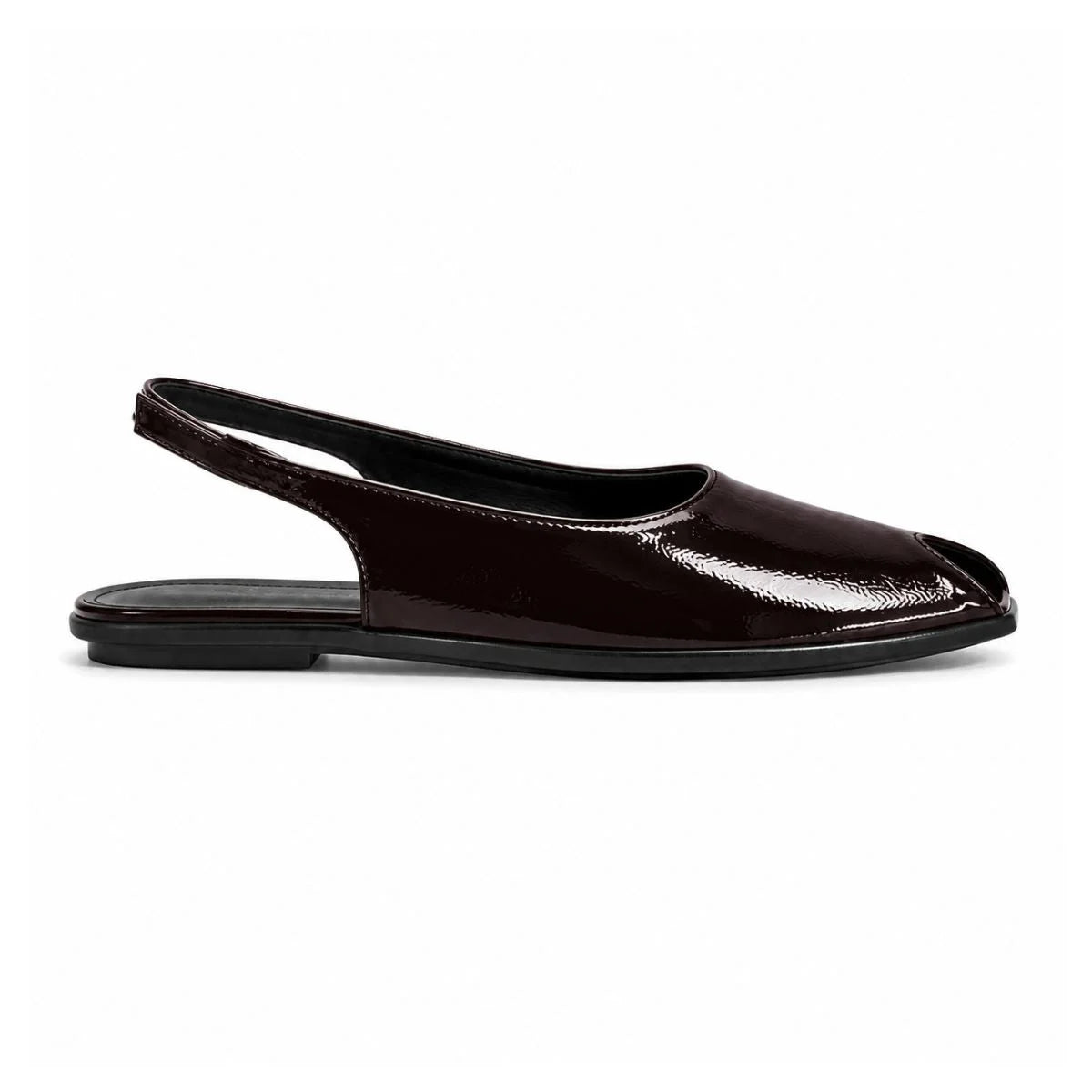 ZARA Slides Leather SANDALS Women 2612-111 -DRKPRL