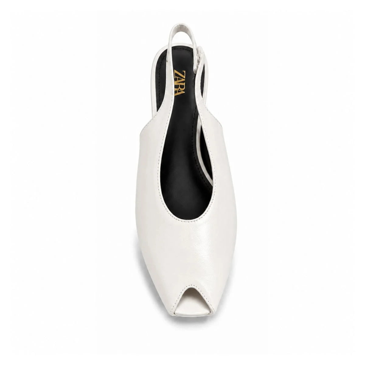 ZARA Slides Leather SANDALS Women 2612-112 -WHT