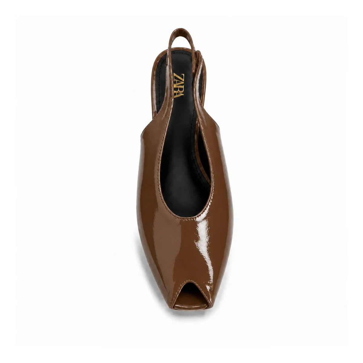 ZARA Slides Leather SANDALS Women 2612-113 -BRN