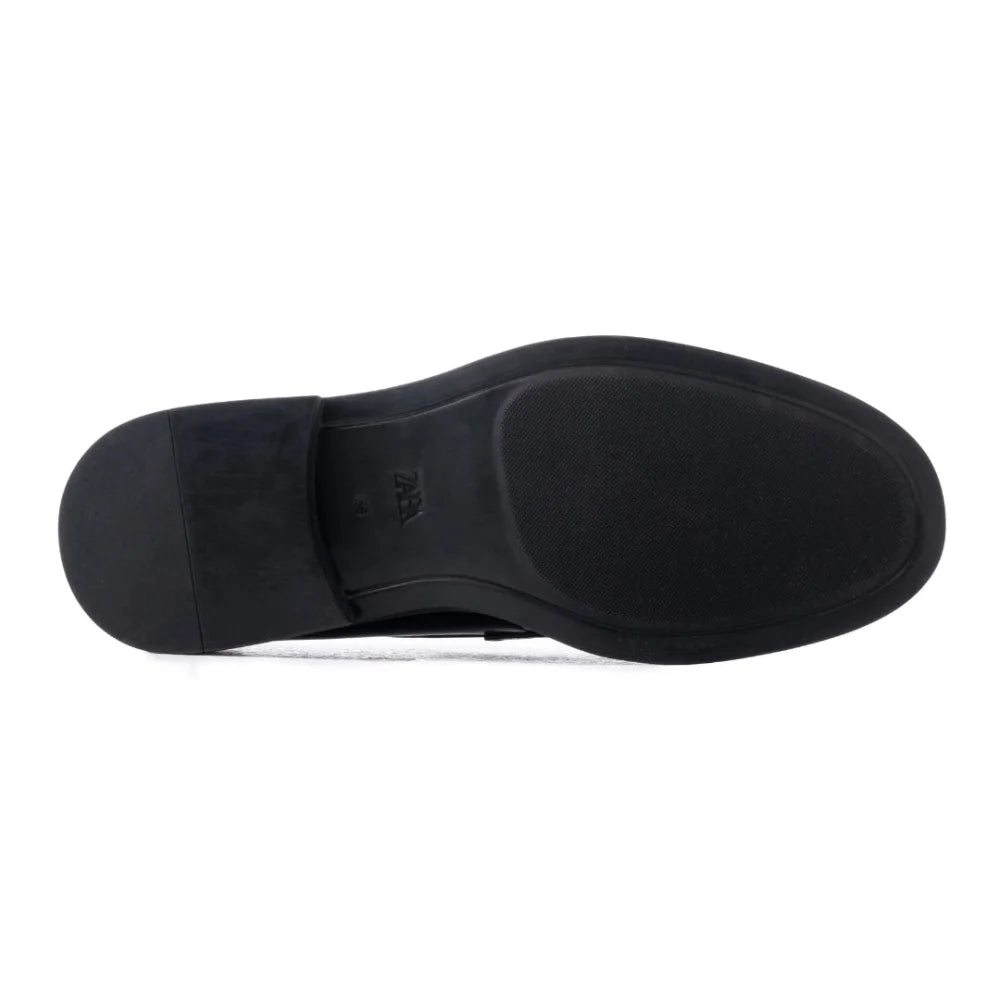 ZARA Slip On Loafers 2602-BLK - Black / 45